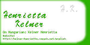 henrietta kelner business card